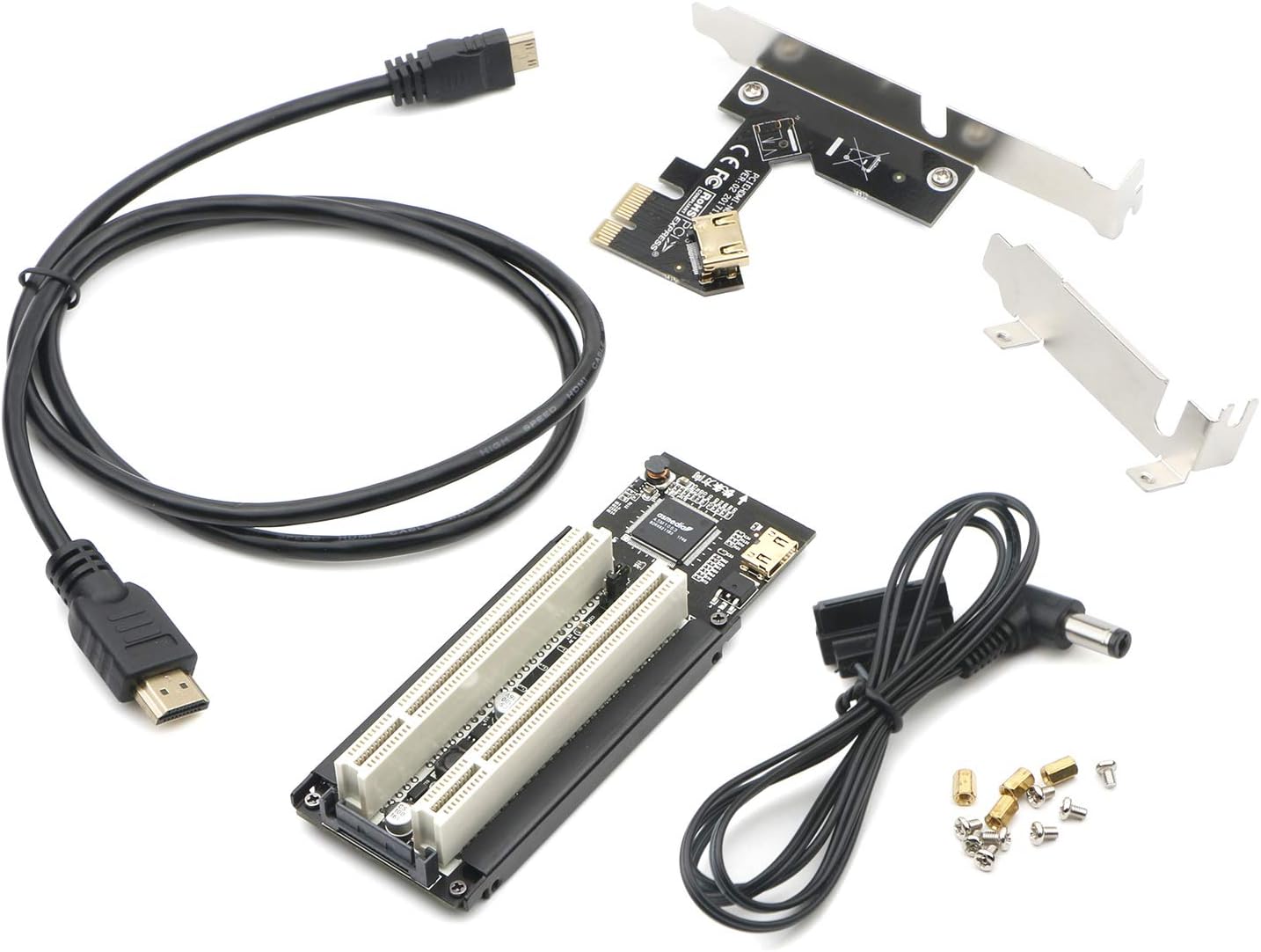 PCIE Express X1 to Dual PCI Riser Extender Card with USB 3
