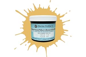 DHARMA TRADING CO Dharma Fiber Reactive Procion Dye - The #1 Dye for Tie-Dye & Ice Dye. Vibrant, Permanent Colors Trusted by Professionals & Hobbyists Since 1969 (Amber Waves PR155, 2 oz.)