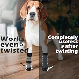 Dog Socks Paws Anti-slip Foot Protector Adjustable Grips Size M Black view 4