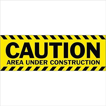 Amazon Com Half Price Banners Caution Area Under Construction