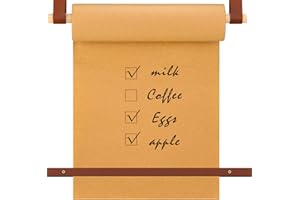 Lincia 24 Inch Kraft Paper Roll Dispenser Wall Mounted 30 Meters Brown Grocery List Note Craft Butcher Paper Roll Holder Memo Board for Wall Decor, to-do Lists, DIY Drawing, Artwork, Creative