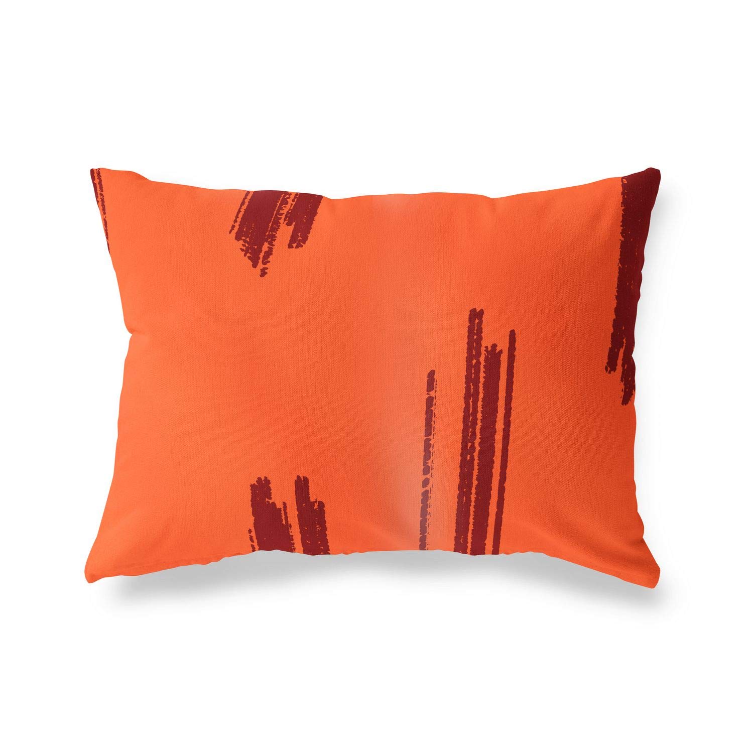 BonaMaison Decorative Cushion Cover, Orange Bordeux Throw Pillow Covers, Home Decorative Pillowcases for Livingroom, Sofa, Bedroom, Size: 45X60 Cm - Designed and Manufactured in Turkey