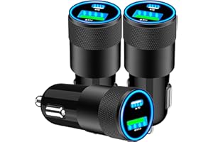 USB C Car Charger, Braveridge 3Pack 75W Dual PD&QC3.0 Car Power Adapter Type-C Fast Charging Cigarette Lighter USB Charger for iPhone 16 Pro 16 Pro Max 15 Pro 14 13 12, Galaxy S24 S23, Pixel, iPad Pro