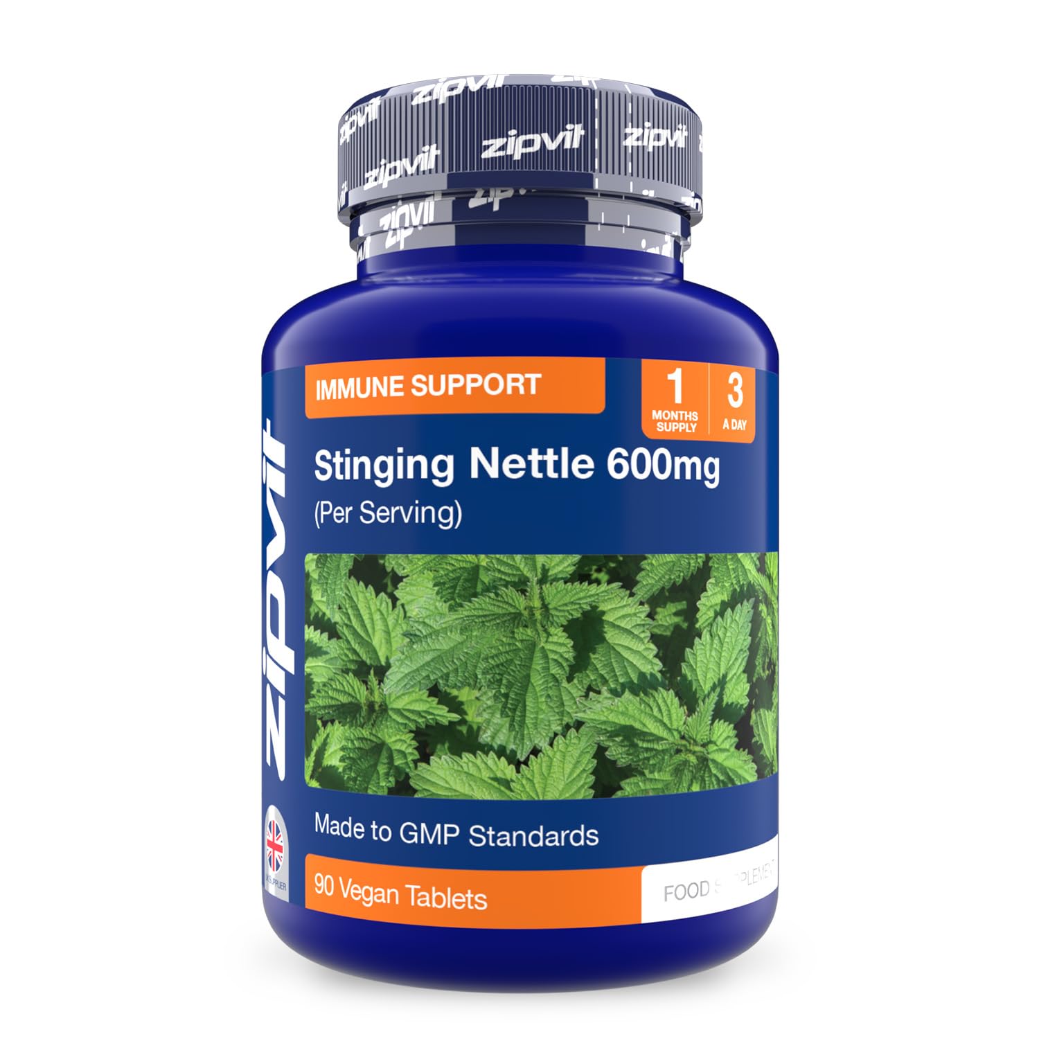 Zipvit Stinging Nettle 600mg, 200mg Per Tablet, 90 High Strength Vegetarian Tablets, Potent Antioxidant