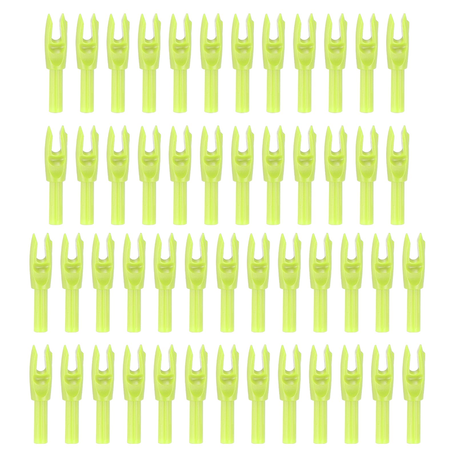 PATIKIL Archery Arrows Nocks 4.2mm 0.165", 50 Pack Insert Arrow Nock Replacement for Hunting Arrows Compound Bow Recurve Bow, Yellow