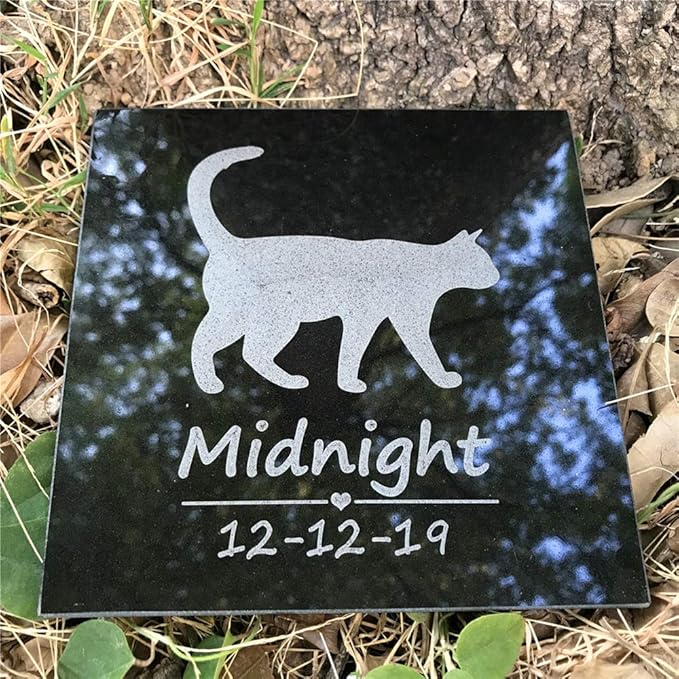 Aveena Granite Cat Memorial Stones, Personalized Pet