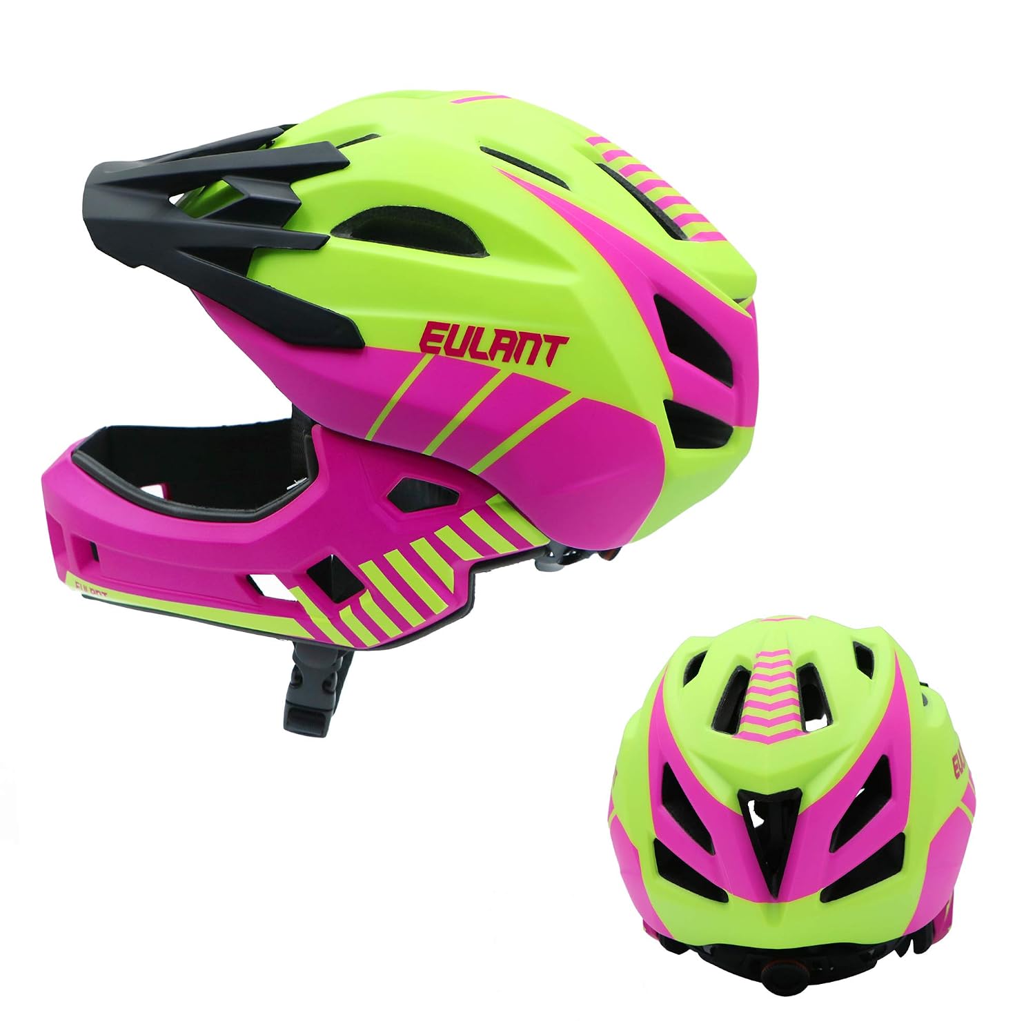 ONT Casco da Bicicletta per Bambini Leggero Casco Integrale con Mentoniera  Staccabile Visiera Rimovibile Casco Kids Downhill per Balance Bike Scooter  Roller Skates Caschi per bambini Sport e tempo libero berjaya.edu.my