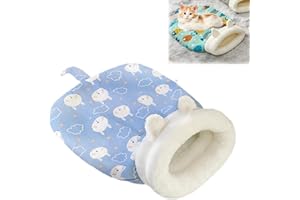 Miocololy Cat Winter Sleeping Bag, Comfortable Soft Warming Durable Pet Pad Sack Ideal for Dog Cat Indoor Uses (G, One Size)