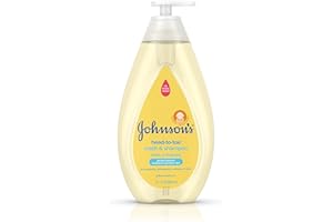 JOHNSON'S BABY Johnson's Head-to-Toe Gentle Tear-Free Baby & Newborn Wash & Shampoo, Sulfate-, Paraben- Phthalate- & Dye-Free, Hypoallergenic Wash for Sensitive Skin & Hair, 27.1 fl. Oz