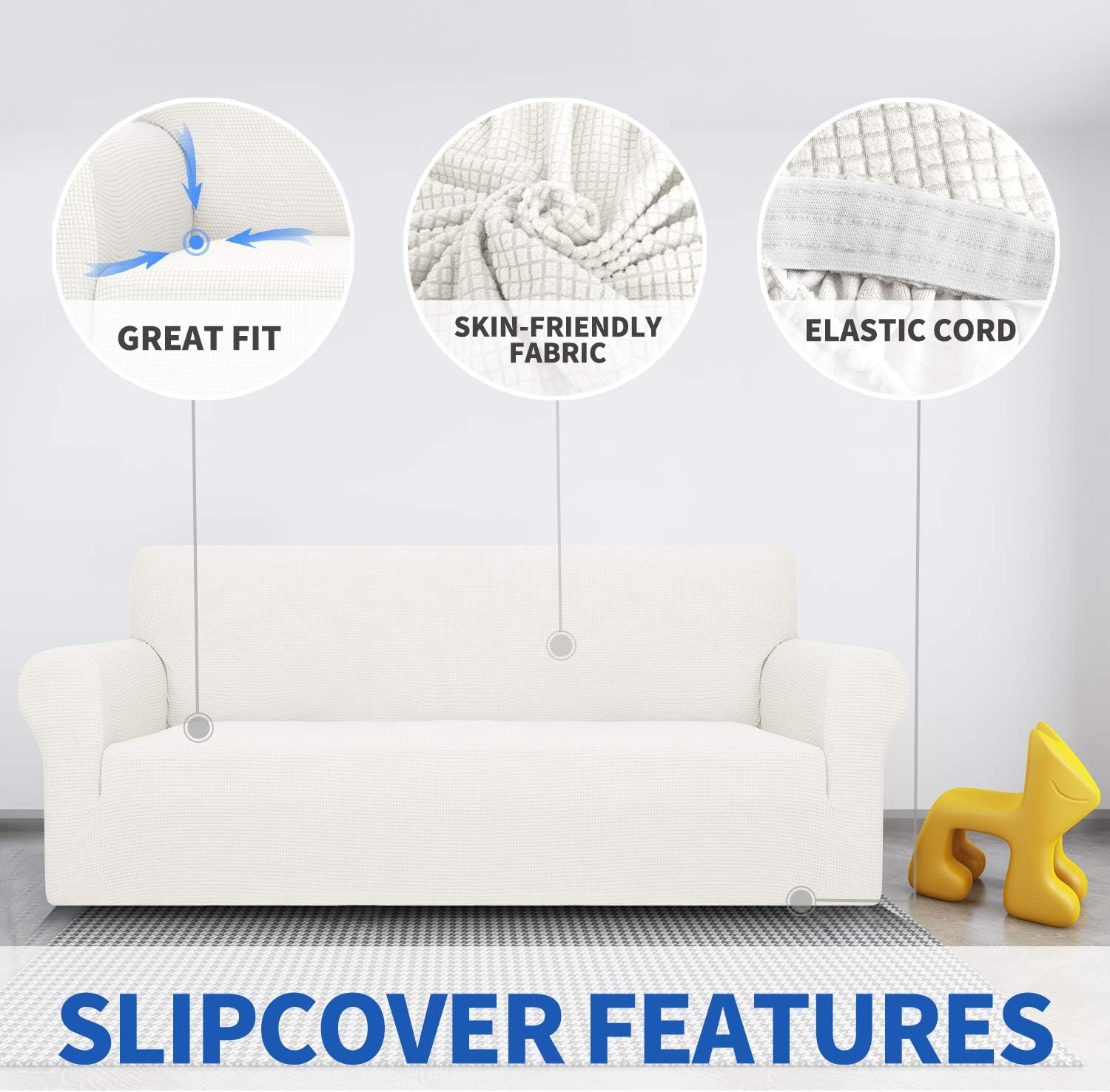 MAXIJIN Super Stretch Couch Cover for 4 Seater Couch - Image 4