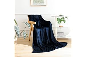 USERF Navy Fleece Blanket Twin Microfiber Blanket for Bed Super Soft Warm Plush Throw Blankets Twin XL Blankets for Bed Navy Blue Throw Blanket for Couch