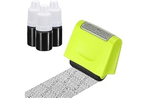 PATIKIL Identity Theft Protection Roller Stamp, 1.7" Confidential Roller Stamp Privacy ID Police Stamp Roller for Security ID