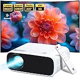 Projector with WIFI and Bluetooth, 200" Projector