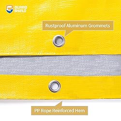GUARD SHIELD Yellow/Silver Tarp Waterproof 10x12