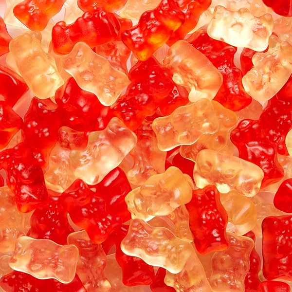 HARIBO GUMMI CANDY | VALENTINE’S DAY LIMITED EDITION | RED & WHITE GOLDBEARS | RASPBERRY & PINEAPPLE, 0.4 OZ. (25 MINI BAGS)