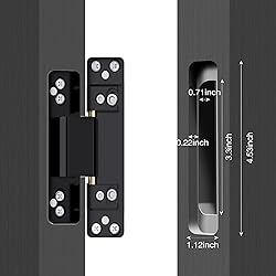 2PCS Hidden Door Hinge, Ultra-Thin Invisible Hinge