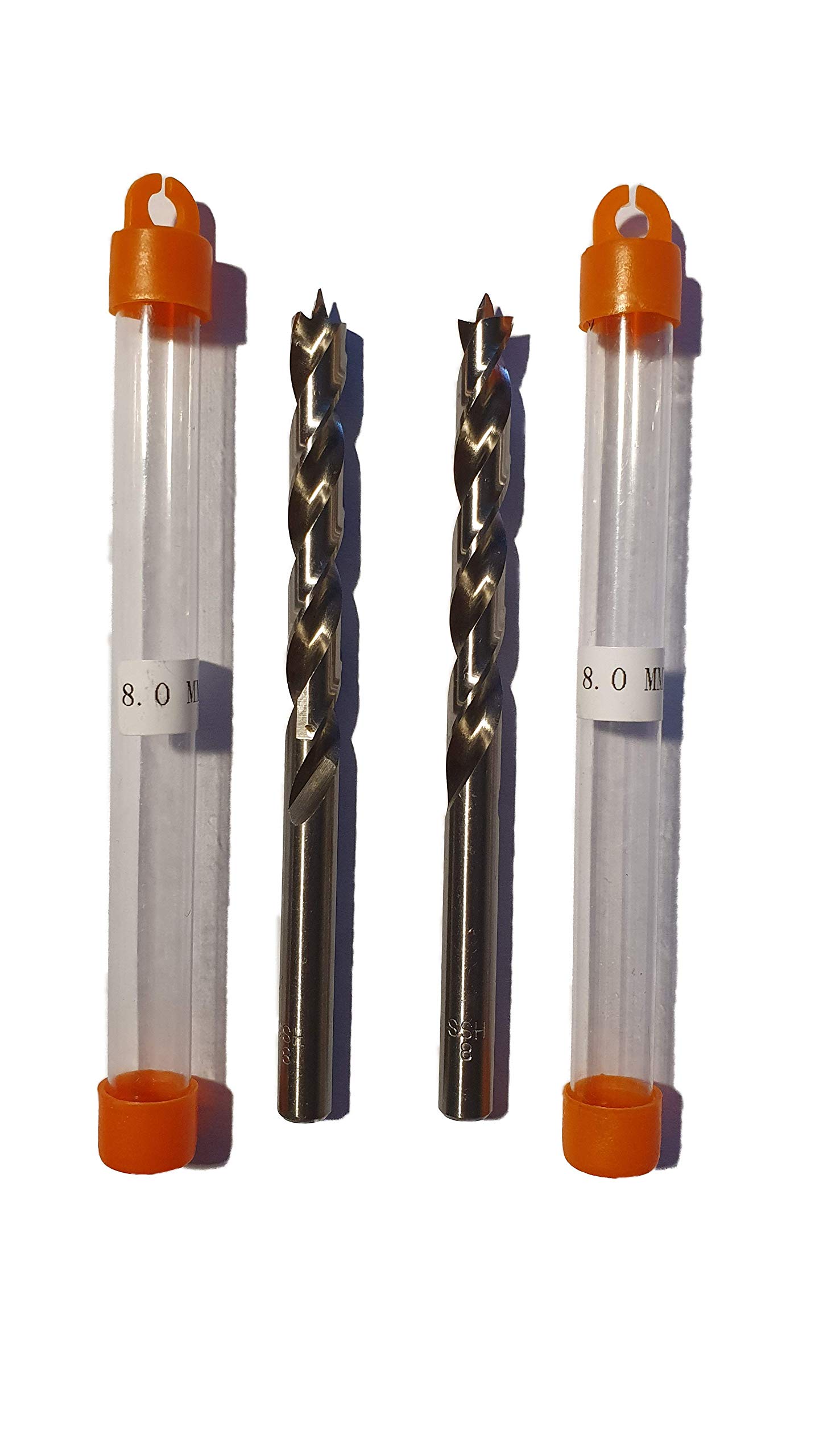 jjw-germany HSS-G Precision Wood Drill Spiral Drill Bit Diameter 8.0 mm Pack of 2