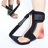 WSARZAHE Plantar Fasciitis Night Splint, Foot Drop Brace Adjustable Dorsiflexion With Ankle Brace Relief For Heel Spurs Achilles Tendonitis Ultra Light Sleep Friendly Design (Black, Medium)