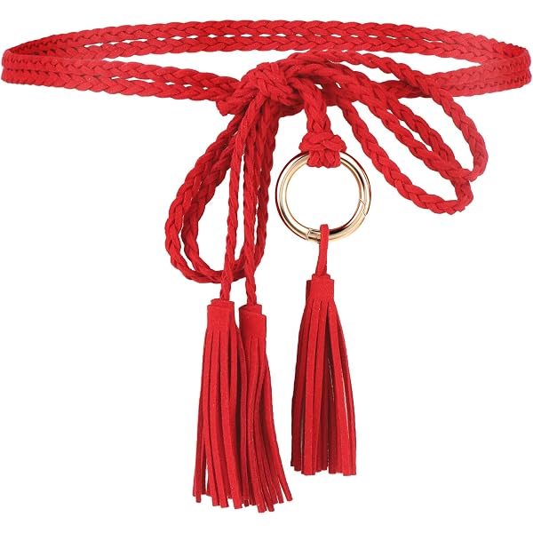 Womens\' Large Flower Knot Waist Chain Rope Belt Casual Leather For Dress new Women-Flower-Waist-Belt-Boho-  main image 4