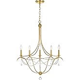 Crystorama Metro 5 Light Antique Gold Chandelier