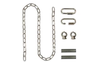 Royal Designs, Inc. LC-2003-SN-6-1 Heavy Duty Lighting Fixture Chain, Extendable up to 6ft, 60-Pound Weight Capacity, Satin Nickel
