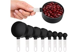 Measuring Cups and Spoons Set, 10-Piece Nesting Measure Cups with Stainless-Steel Handles, Stackable Kitchen Gadgets for Cook