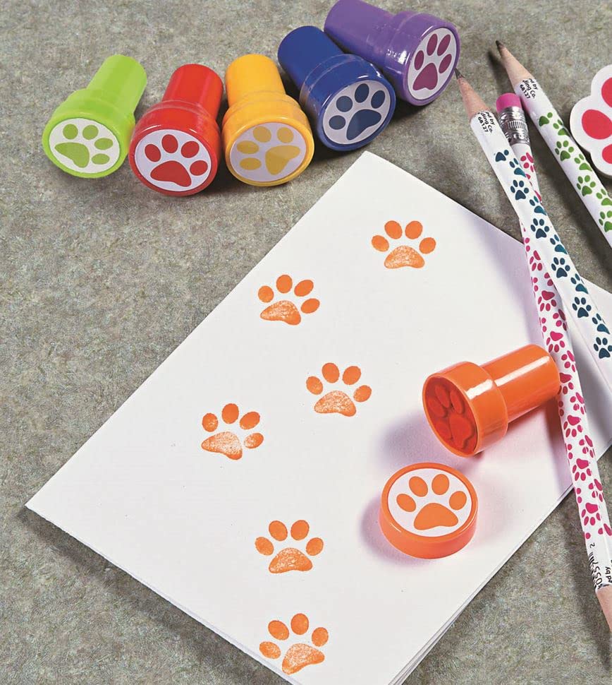 Fun Express Paw Print Stampers 24 Pieces Educational and Learning