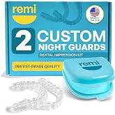 Remi Custom Night Guard Impression Kit | Two (2) Custom-Fit Guards + Case | Night Guards for Teeth Grinding, Mail-In At-Home Custom Dental Molding Kit, Bruxism Night Guard, Sleeping Mouth Guard