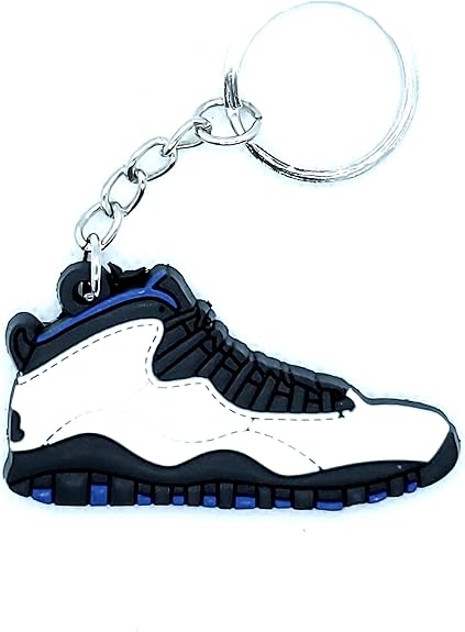 Amazon Zenco Jumpman 23 10s ホワイトブラックスニーカーキーホルダー ギフトホルダー お土産 メンズ レディース シリコン 3d 長持ち 強力な素材 耐候性 1個パック Zenco シューズ バッグ