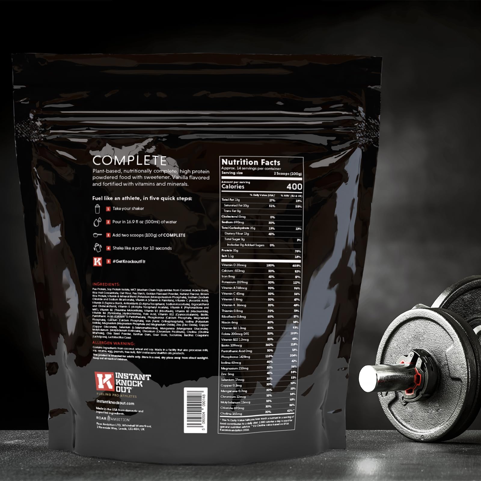 Instant Knockout Complete Shred - Meal Replacement Shake - Vanilla - High-Protein, Vitamin-Enriched, Nutritionally Complete - 14 Servings
