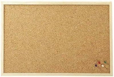 REQUISITE NEEDS Cork Board 60x90 cm Natural Wood Frame 4x Pin Boards
