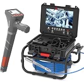 Sanyipace Sewer Camera Self-leveling with Locator, 512Hz Drain Camera with Distance Counter, Waterproof 100FT/30M Pipe Camera with 9" Screen, 1080P, 23mm/0.9in Borescope Inspection Camera for Plumbing