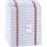 Avalon Kitchen Dish Towels Set (Value Pack of 15) Size 15x25 Inch, 100% Cotton Soft & Absorbent Kitchen Towels, Tea Towels, Reusable Cleaning Cloths for Household Cleaning (Red)