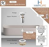 Hapilife Modern Brass Pop Up Waste Slotted Basin Sink Plug with Overflow view 7