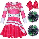 LEYUYAN Zombies Cheerleader Costume for Girls Cheerleading Outfits Kids Zombie Movie Halloween Cosplay Dress Up