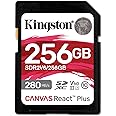Kingston 256GB Canvas React Plus SD Card | Up to 280MB/s | High Performance Photography | Class 10 UHS-II U3 V60 | SDR2V6/256GB