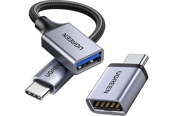 UGREEN USB C to USB Adapter 2 Pack, USB 3.2 Gen 2 10Gbps USB C Adapter to USB 3.2 Female Adapter OTG Compatible with iPhone 1