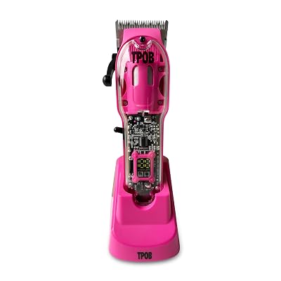 TPOB Slime 2 Candy Edition Barber Hair Clippers for Men 6800 RPM with Matte Pink Case and Taper Blade