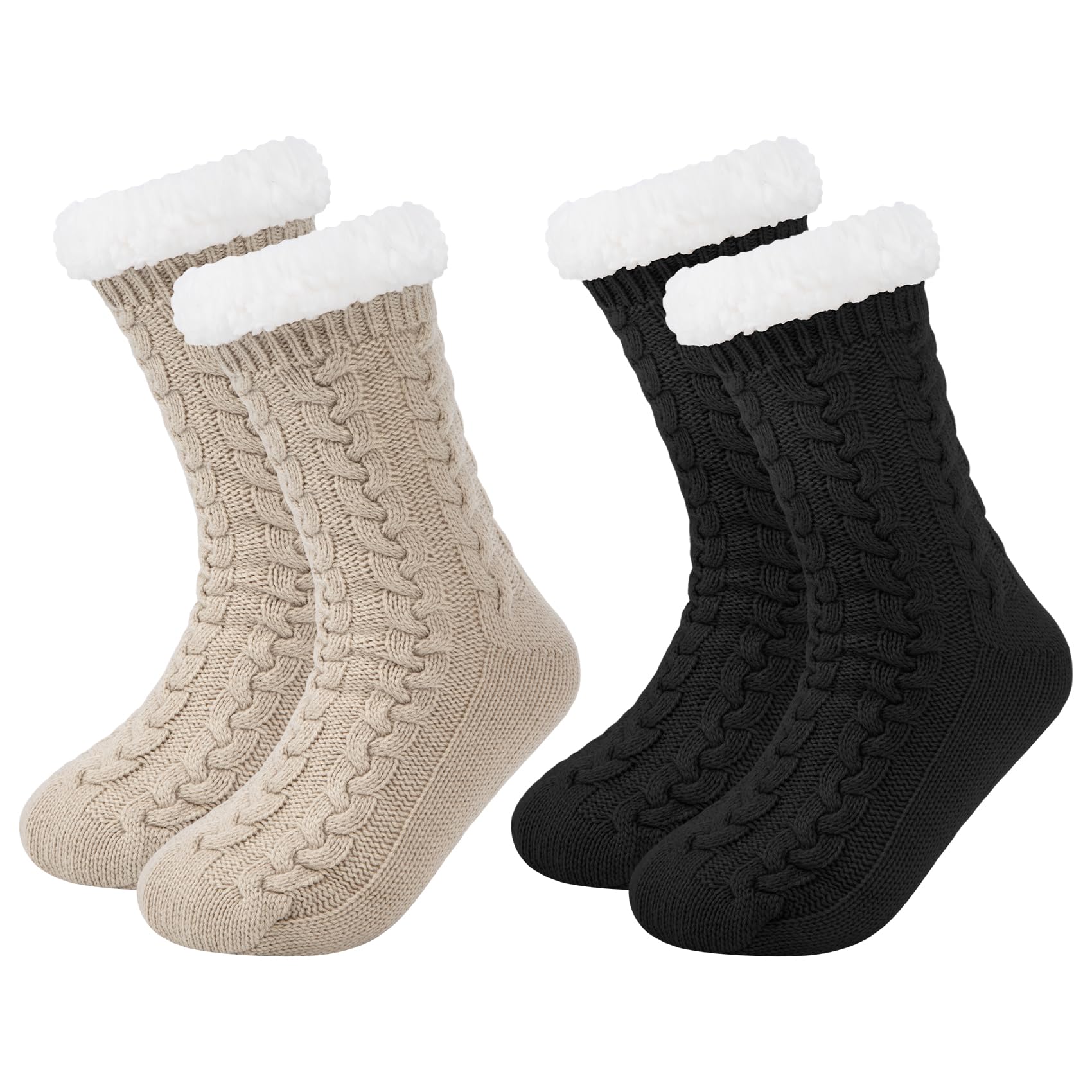 Women Slipper Socks Fluffy Socks Warm Winter Cosy Soft Thick Fleece Anti Slip Fuzzy Socks