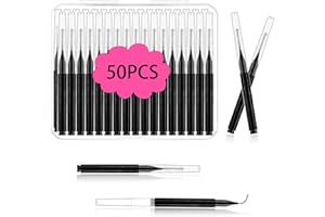 MAYEEN Micro Eyebrow Brush Set with Cap 50Pcs Eyelash Spoolies Comb Brow Lamination Brush Mini Spoolie For Eyelash Extensions Lash Lift Tools