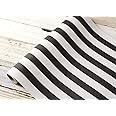 Black and White Striped Paper Table Runner - 25' Long x 20" Wide