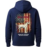 SEA DOG Home of the Free Patriotic American Flag Premium Blend Ringspun Graphic Hooded Sweatshirt, Printed in USA