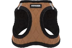 Voyager Step-In Plush Dog Harness – Soft Plush, Step In Vest Harness for Small and Medium Dogs by Best Pet Supplies - Harness (Beige Plush), L (Chest: 18 - 20.5")