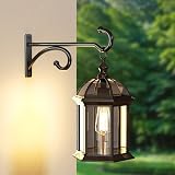 Pickpiff 2 Pcs 8-Inch Planter Hooks Indoor Outdoor Wall Mounts Black Metal view 7