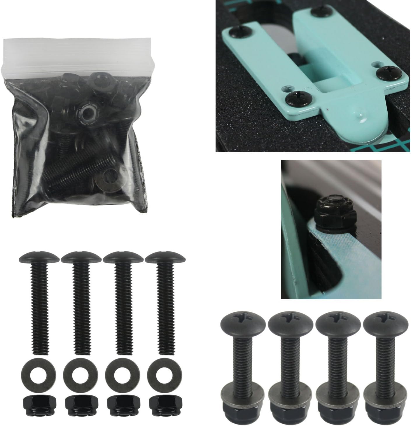 Dimebag Longboard Specific Mounting Hardware for Drop Through Longboards Washers/Nuts