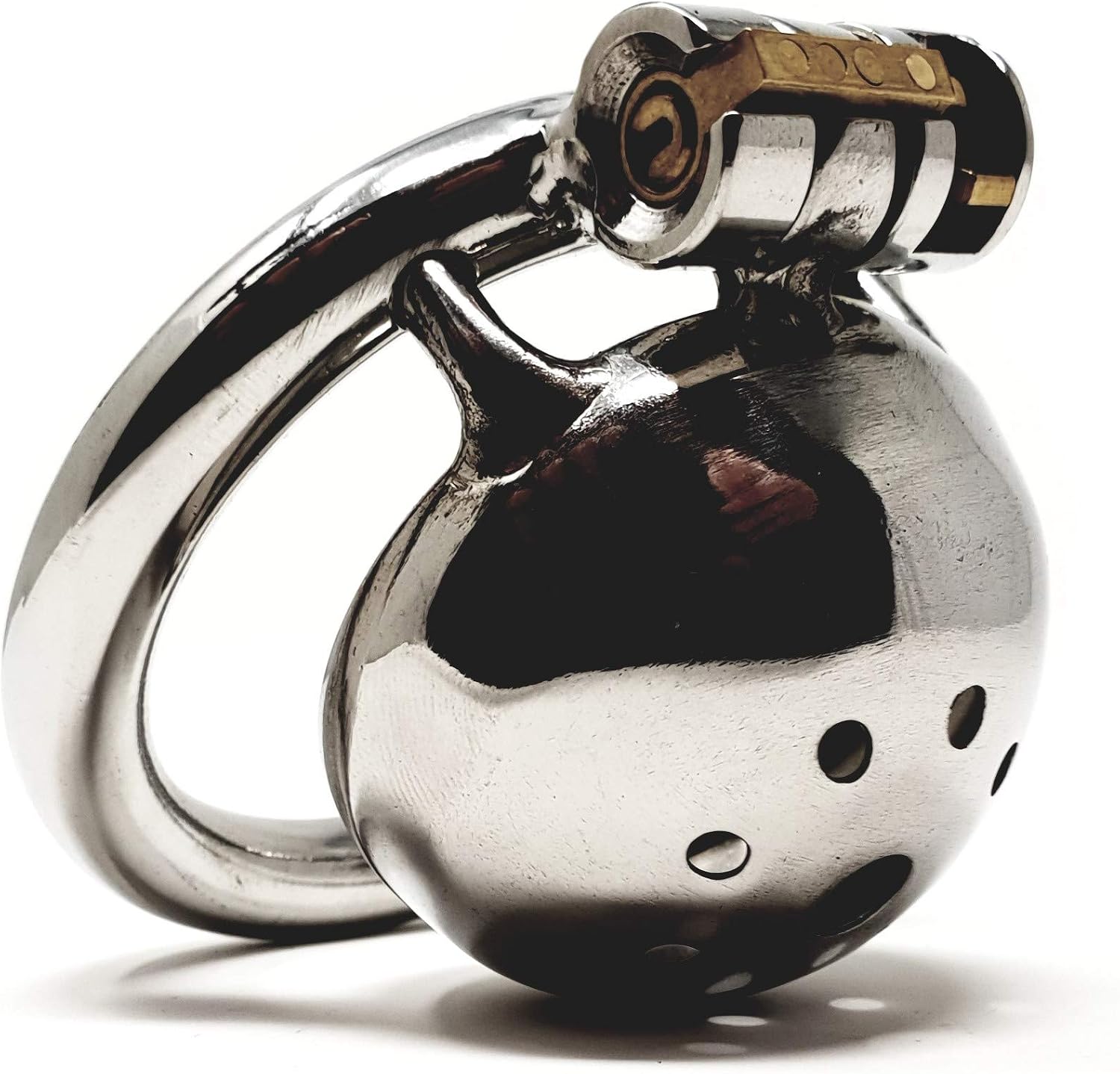 Bondage Masters Male Chastity Device with Ultra Short Cage and Hidden Lock, 1 Count (Pack of 1), Black