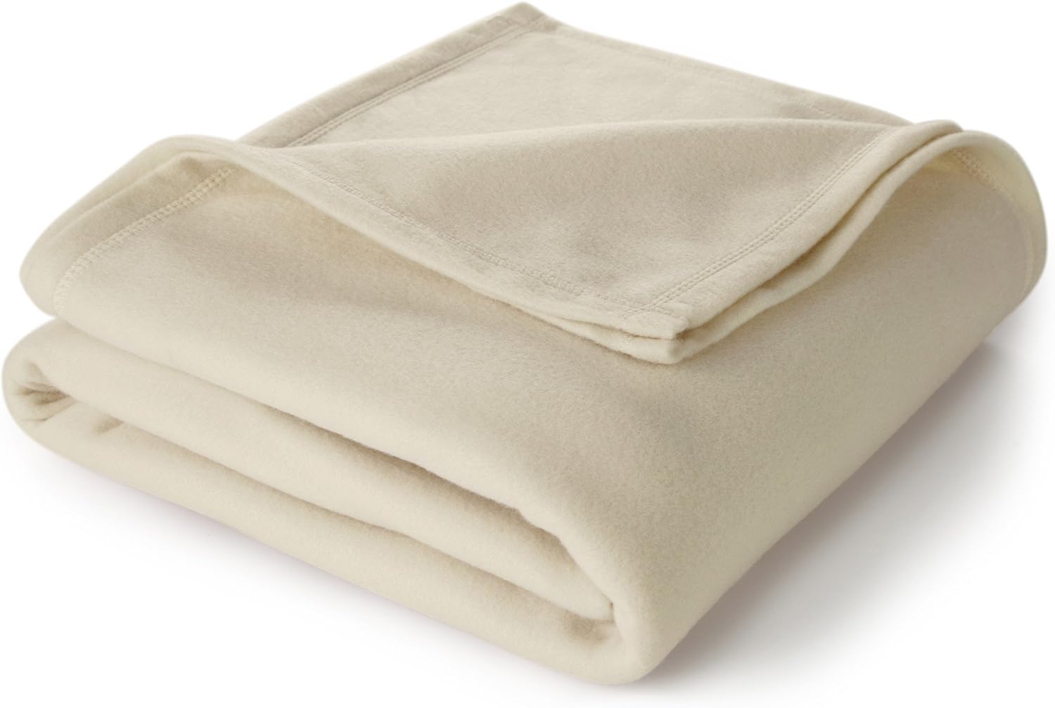Martex Super Soft Fleece Blanket - Full/Queen, Warm, Lightweight, Pet-Friendly, Throw for Home Bed, Sofa & Dorm - Ivory
