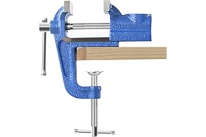 COGNATIVE Mini Table Clamp, 2" blue, Small Bench Vise, Upgraded cast steel manufacturing Jewelers Hobby Clamps Craft Repair Tool Portable Work Bench Vise (Mini)