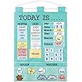 The Peanutshell Learning Calendar Wall Chart - Homeschool Supplies, Interactive Pocket Chart for Toddlers & Kids - Preschool Learning Activity Board, Circle Time Board for Classroom - Today Is