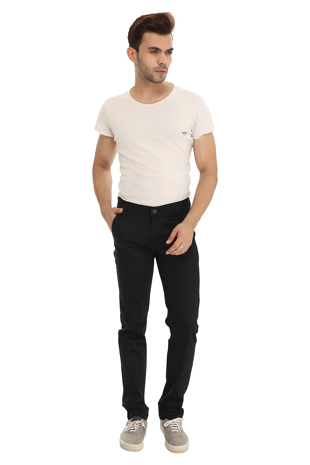 fly shot men's slim fit casual chinos